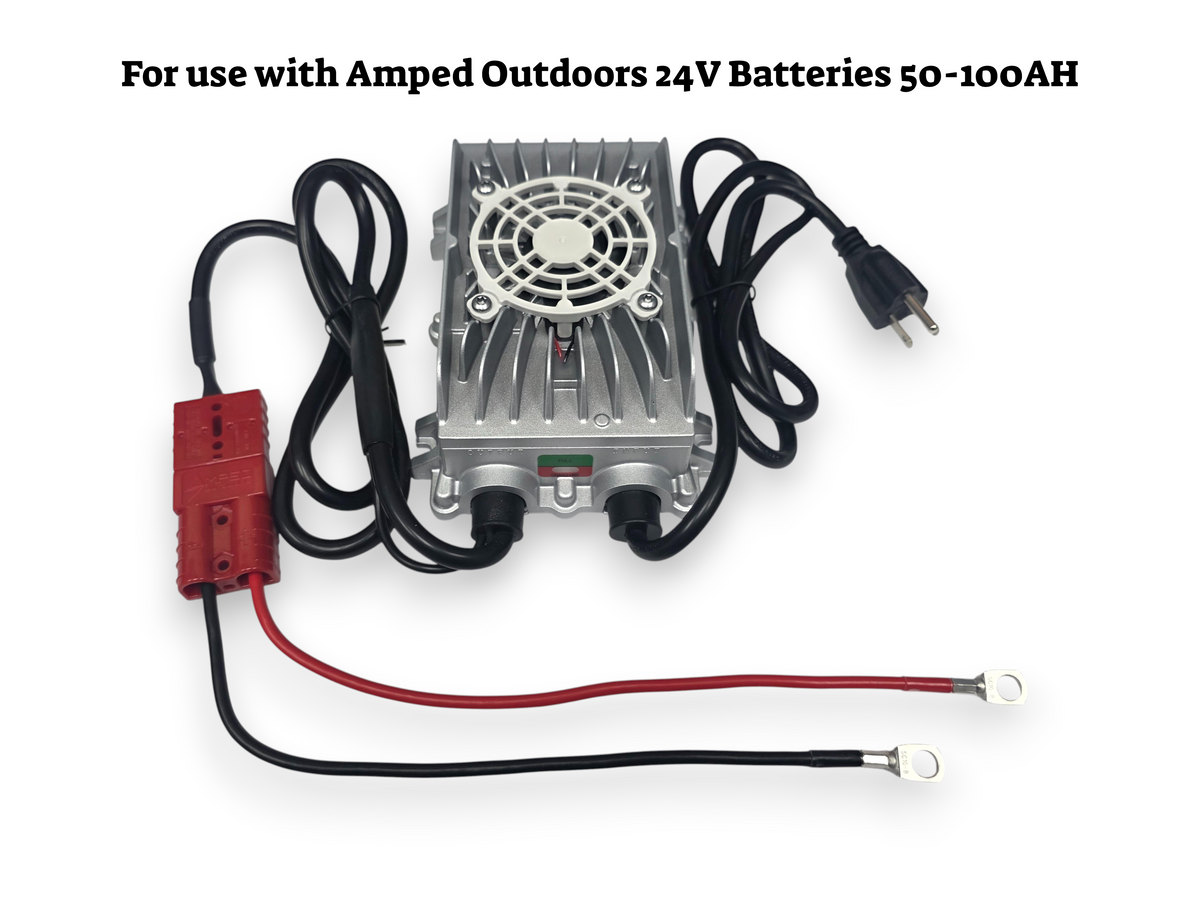 24V 100Ah Trolling Motor Lithium Battery Bundle - Bluetooth - Heated - 24V 10A Charger