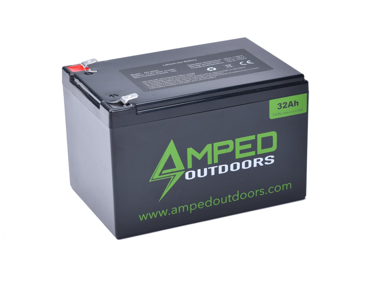 Amped 32Ah Lithium Battery (14.8V NMC) with Charger