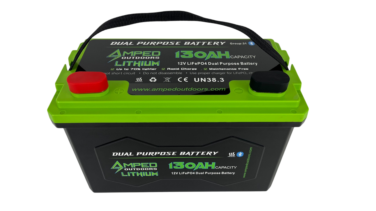 130Ah Dual Purpose Lithium Battery (Cranking) 12.8V - Bluetooth - IP67 Waterproof - Heated