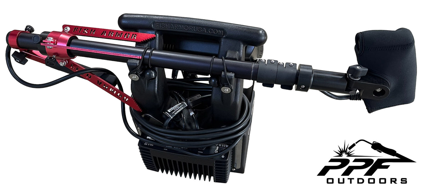 Complete Fish Armor Pro Ultra Lite Shuttle Garmin Livescope Ice Fishing Bundle (assembled)
