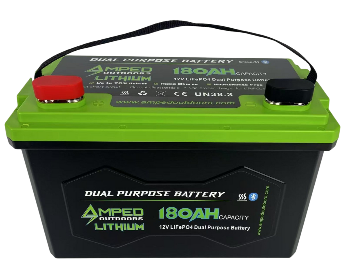 180Ah Dual Purpose Lithium Battery (Cranking) 12.8V - Bluetooth - IP67 Waterproof - Heated