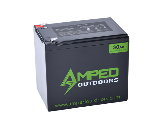 Amped 30Ah Lithium Battery (LiFePO4) Wide