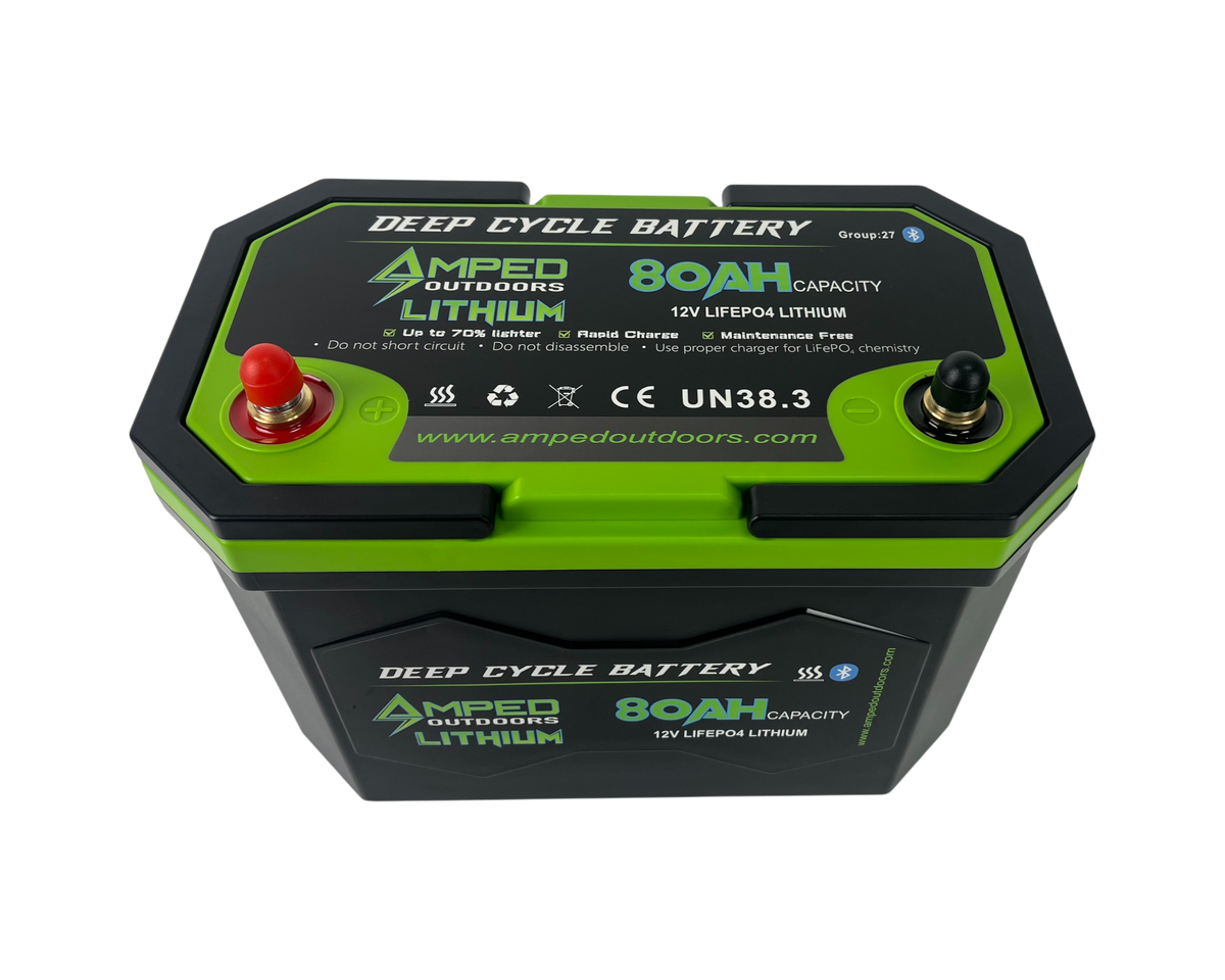 80Ah Lithium Battery (LiFePO4) 12.8V - Bluetooth - IP67 Waterproof - Heated