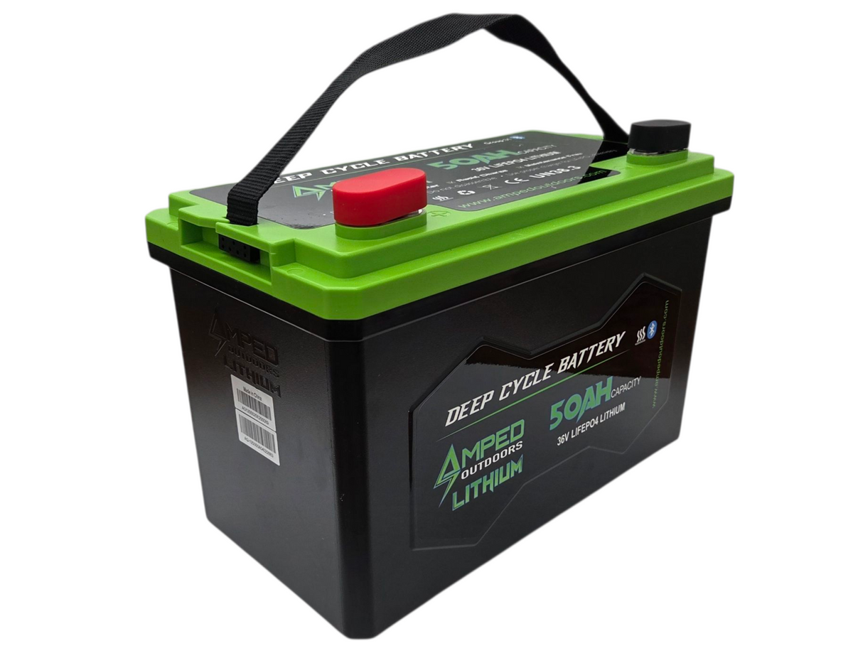 36V 50Ah Trolling Motor Lithium Battery (LiFePO4) - Bluetooth - IP67 Waterproof - Heated