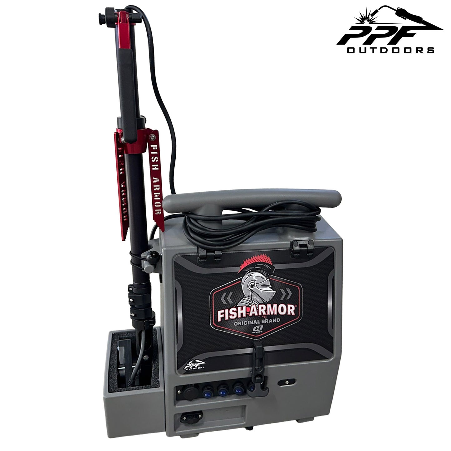 Complete Fish Armor Pro Extreme Shuttle Garmin Livescope Ice Fishing Bundle (assembled)