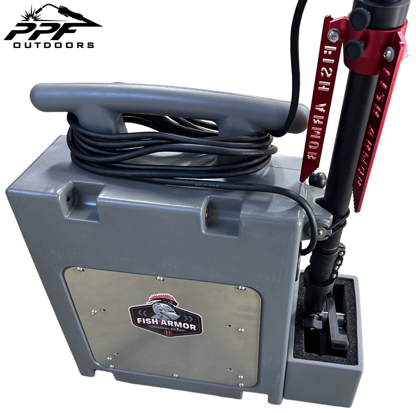 Complete Fish Armor Pro Extreme Shuttle Garmin Livescope Ice Fishing Bundle (assembled)