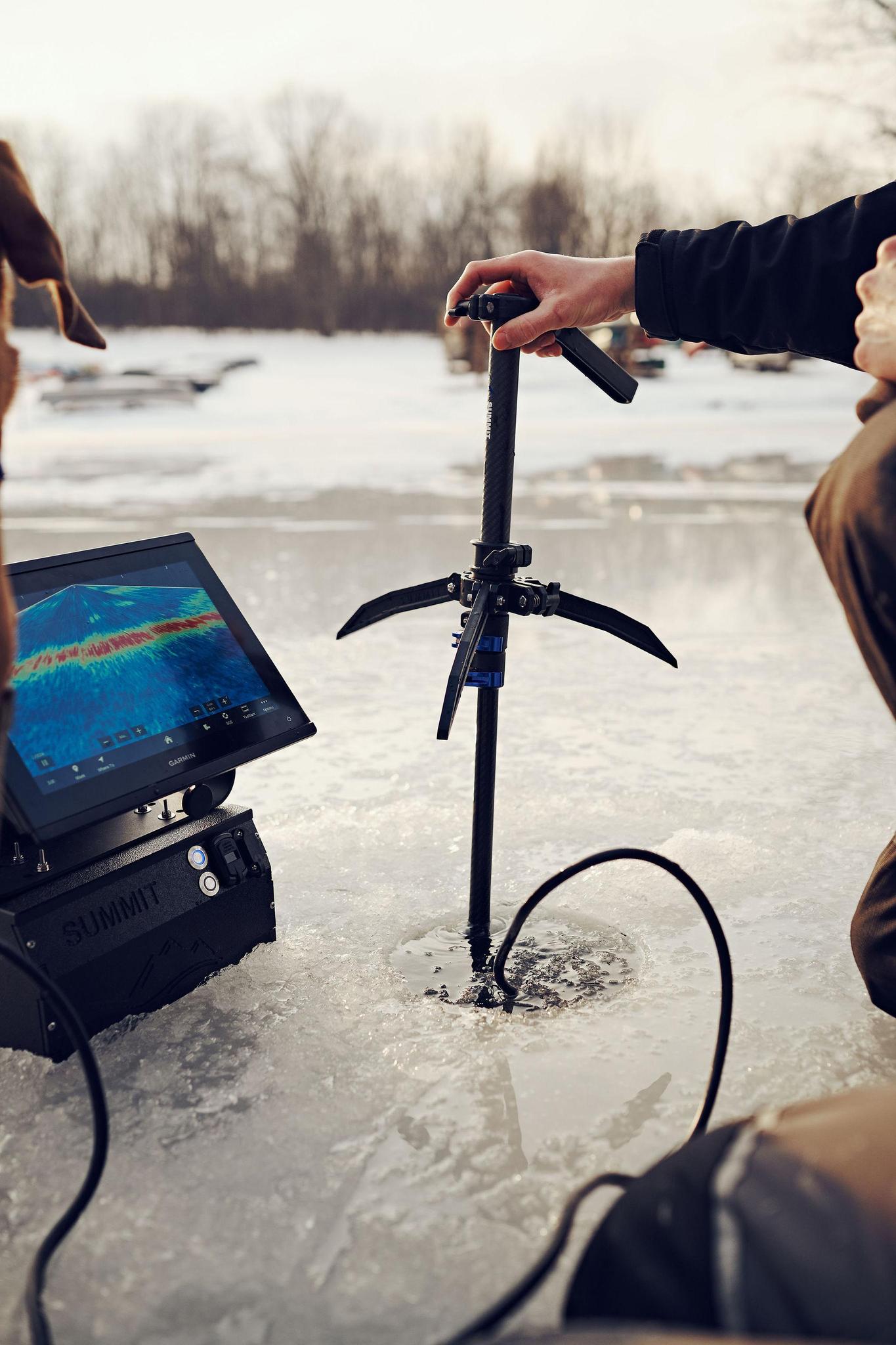 FFS Carbon Fiber Transducer Pole with Ice Mount Combo